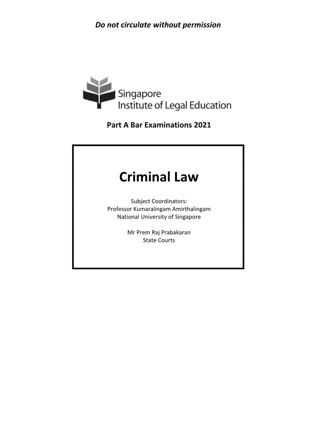 Criminal Law