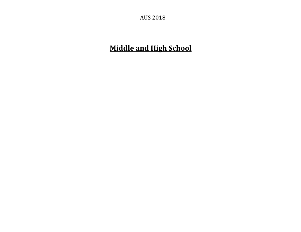 Middle and High School