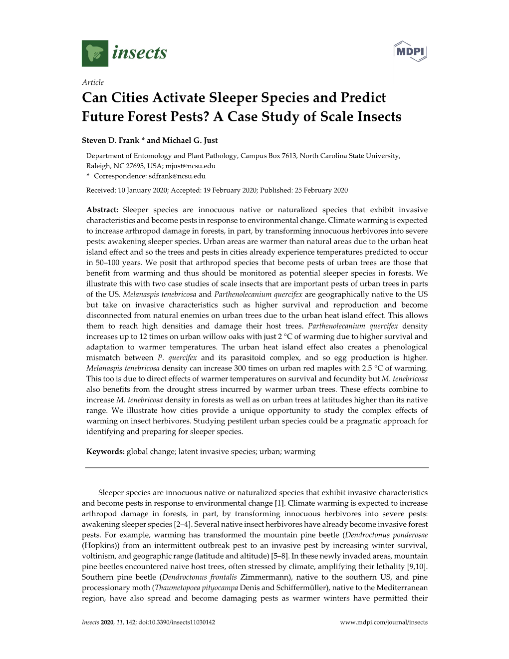 A Case Study of Scale Insects