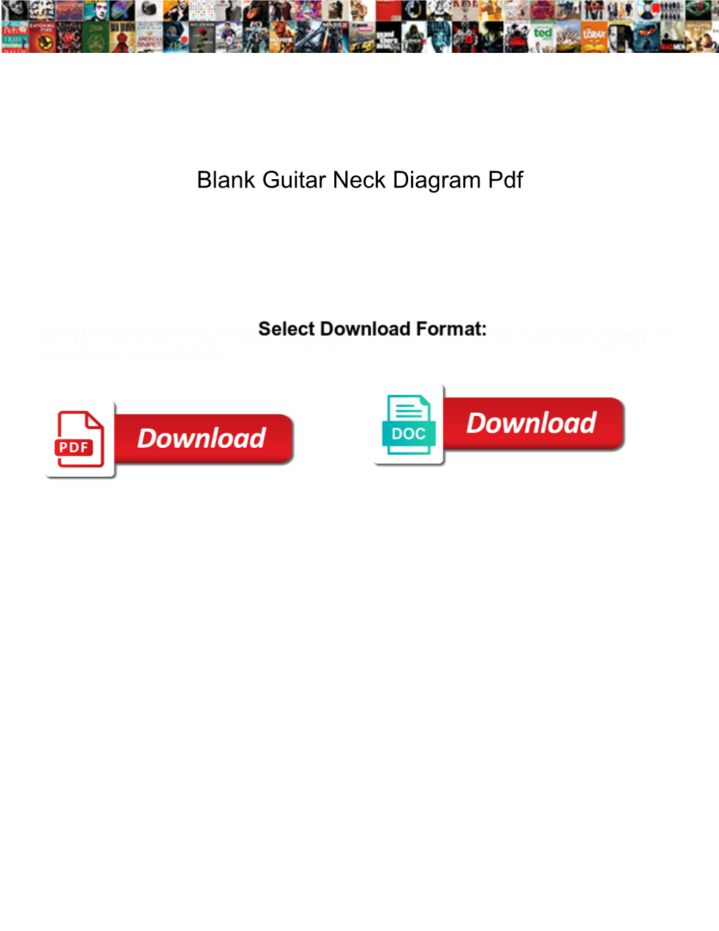 Blank Guitar Neck Diagram Pdf