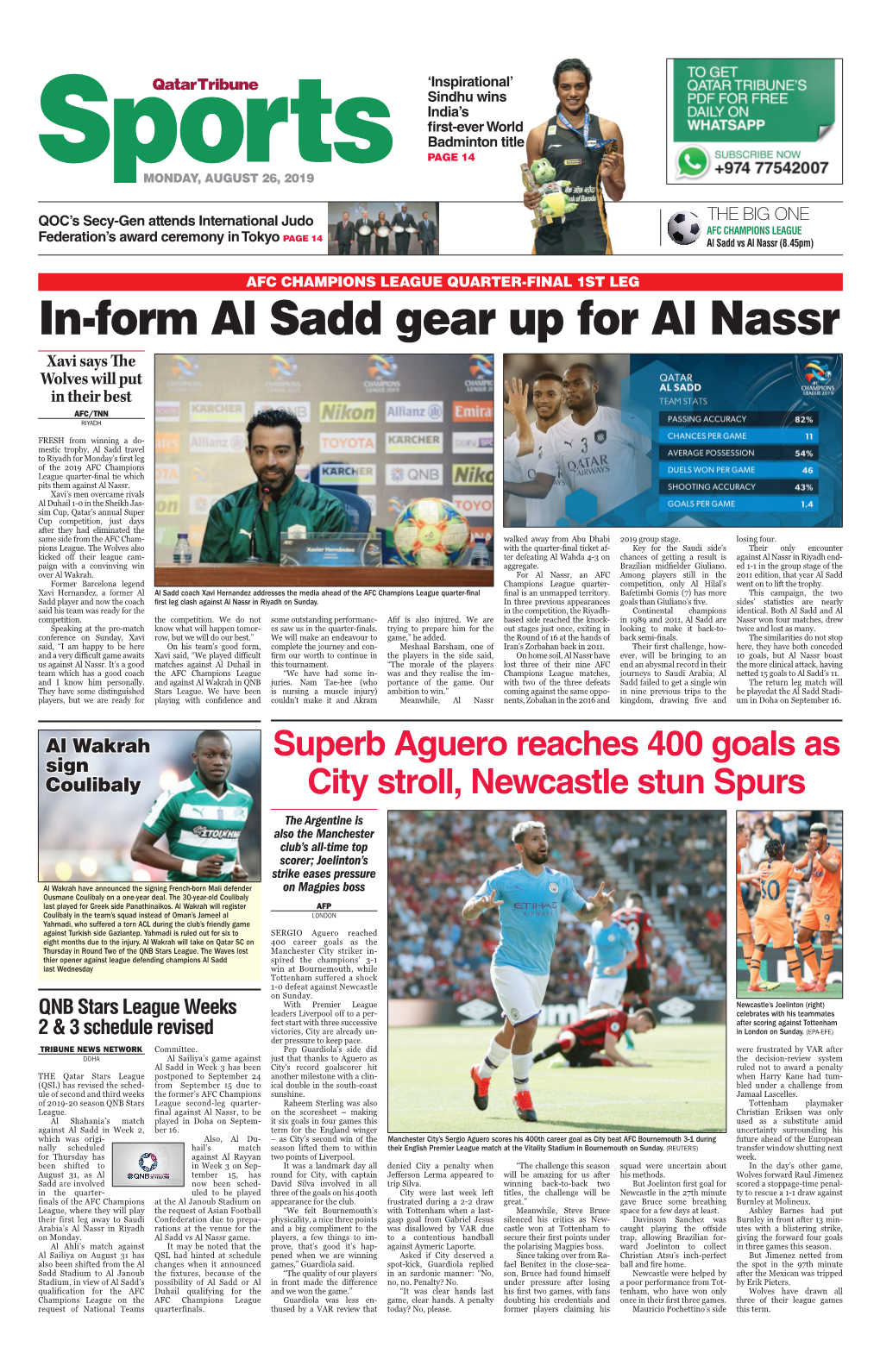 In-Form Al Sadd Gear up for Al Nassr Xavi Says the Wolves Will Put in Their Best AFC/TNN Riyadh
