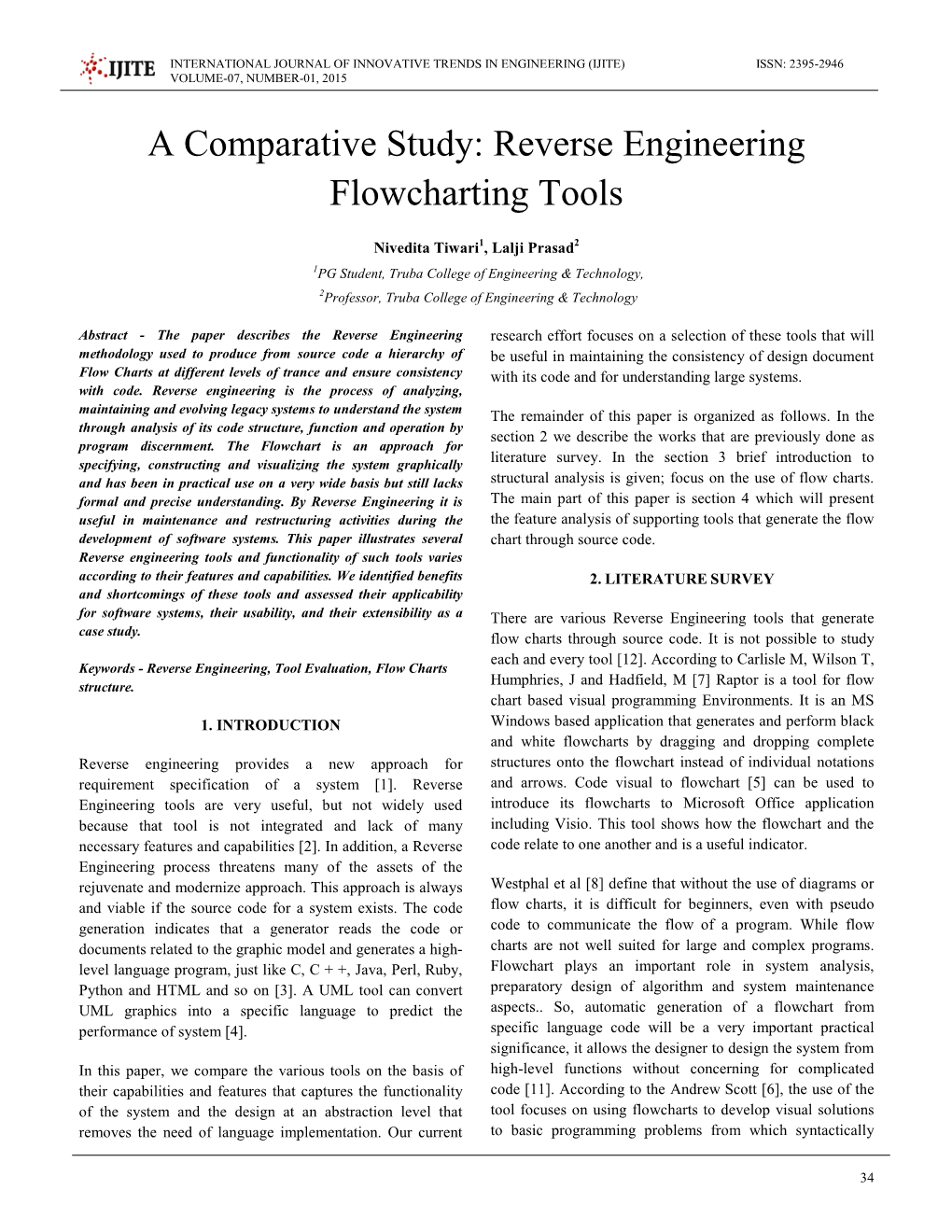 A Comparative Study: Reverse Engineering Flowcharting Tools