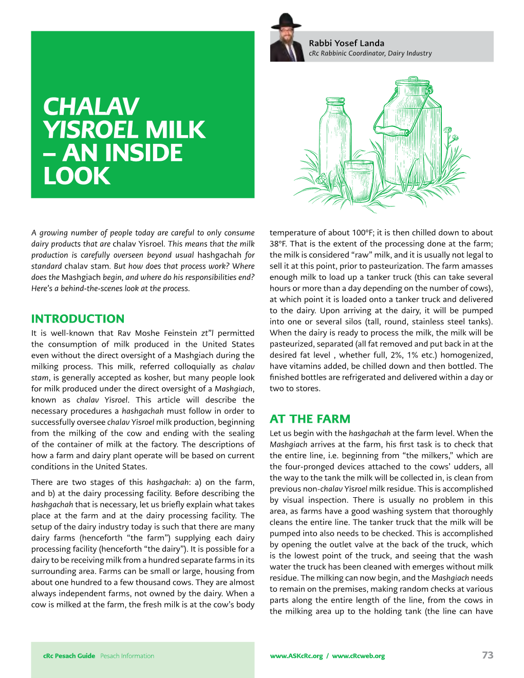 Chalav Yisroel Milk – an Inside Look
