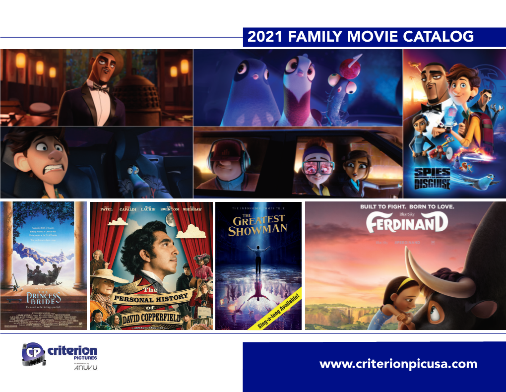 2021 Family Movie Catalog