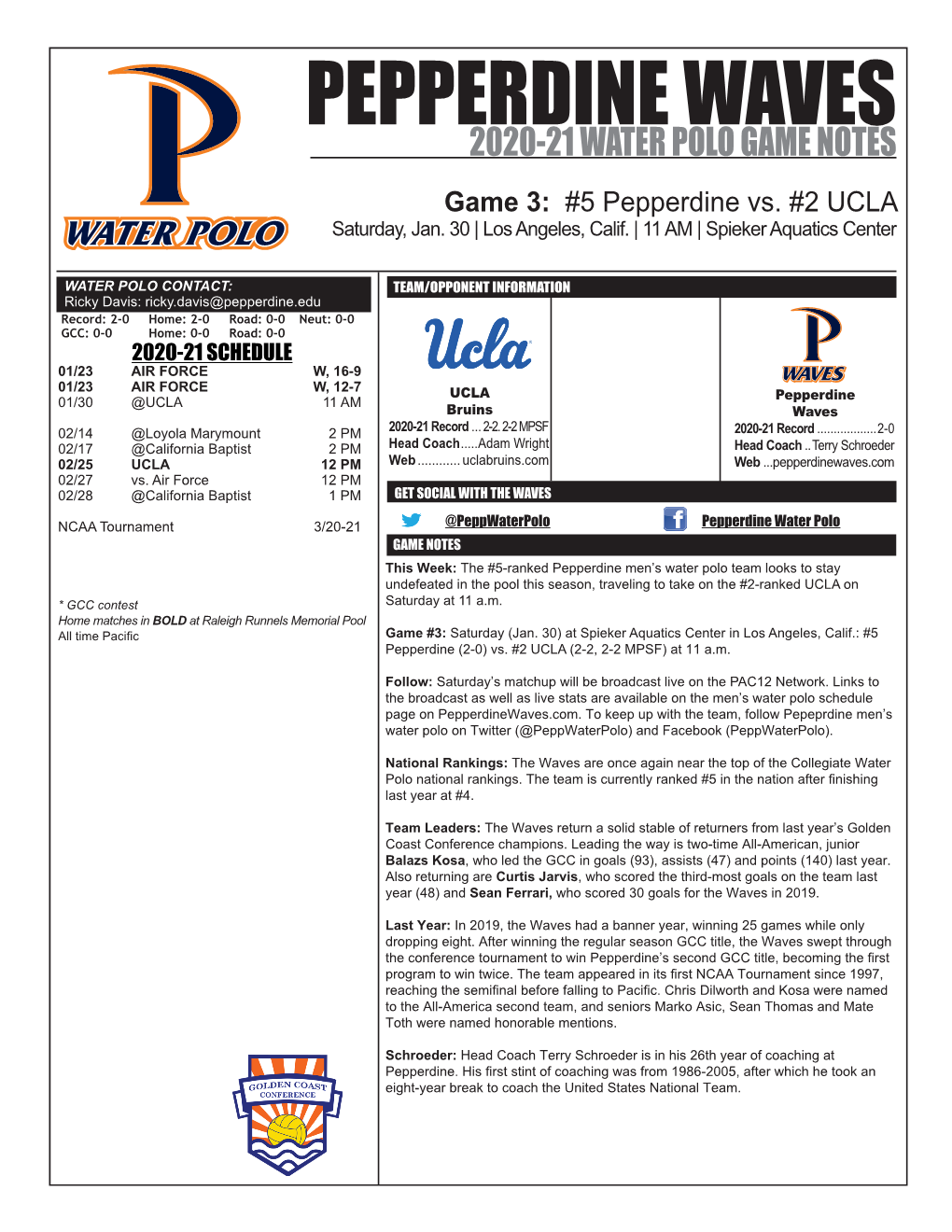 Pepperdine Waves Soccerwater Polo - Page - Page2 2