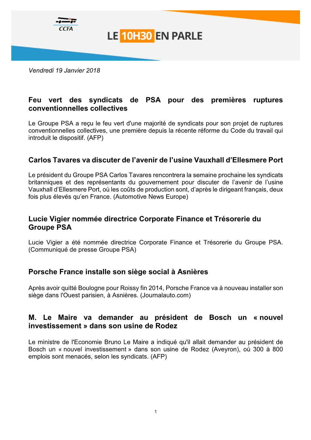 Feu Vert Des Syndicats De PSA Pour Des Premières Ruptures Conventionnelles Collectives