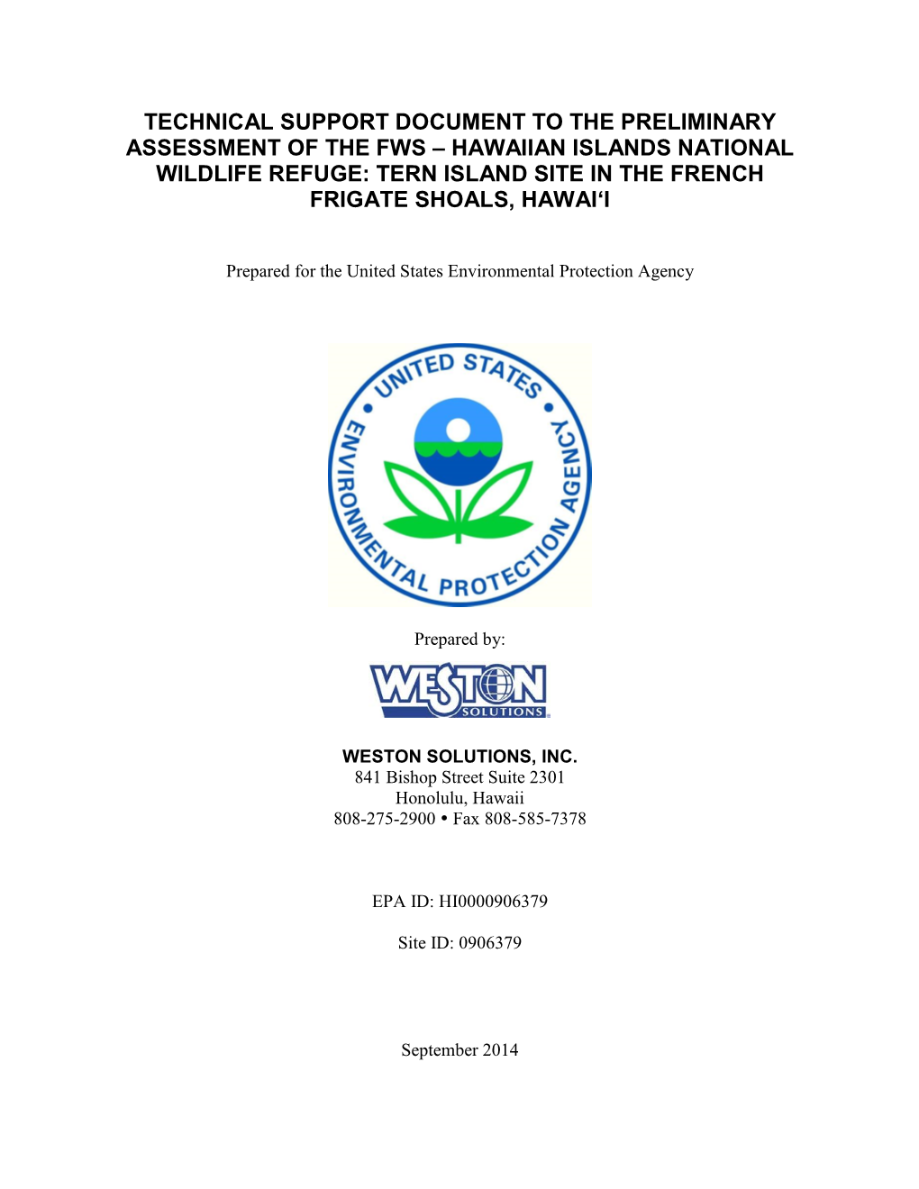 Tern Island Preliminary Assessment