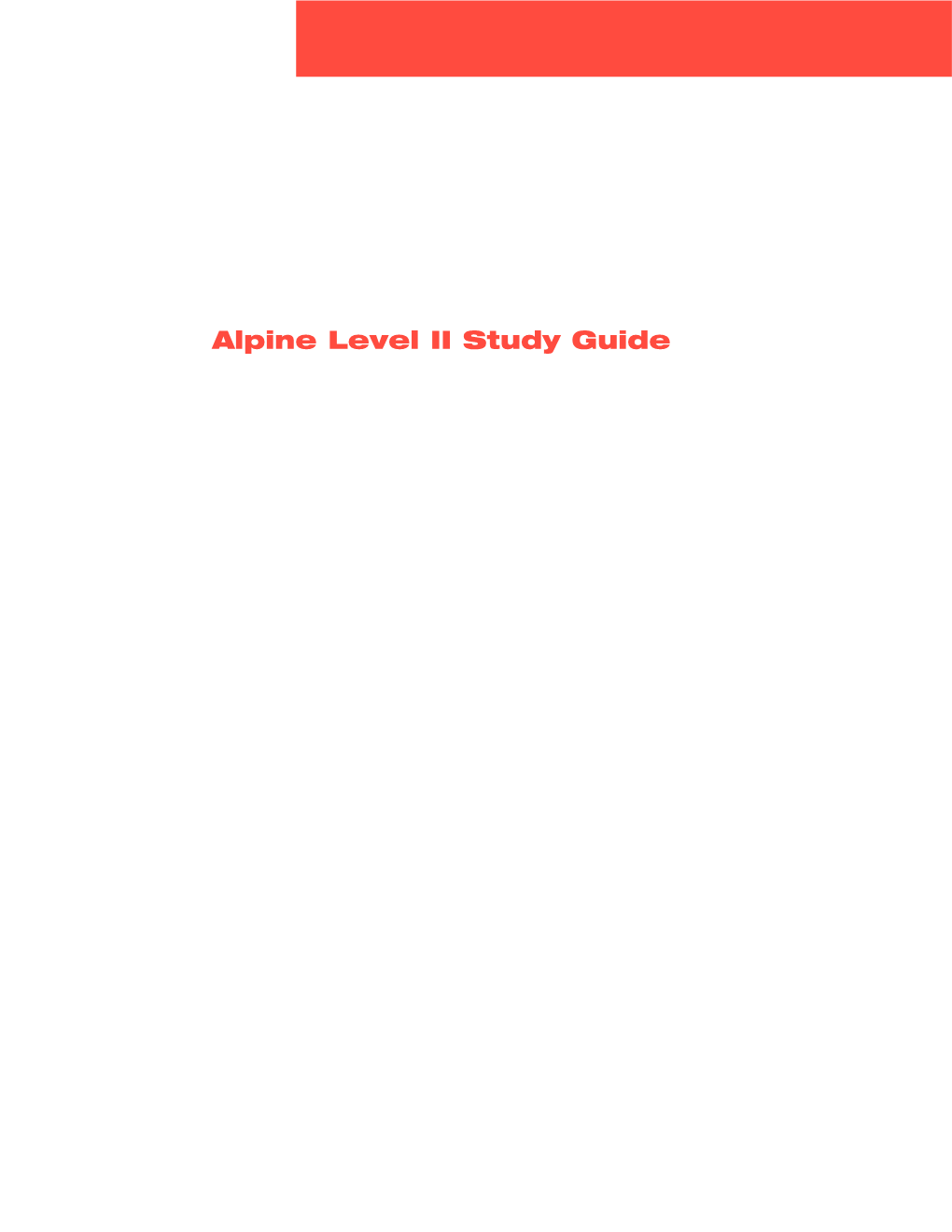 PSIA-LEVEL.2 Study Guide