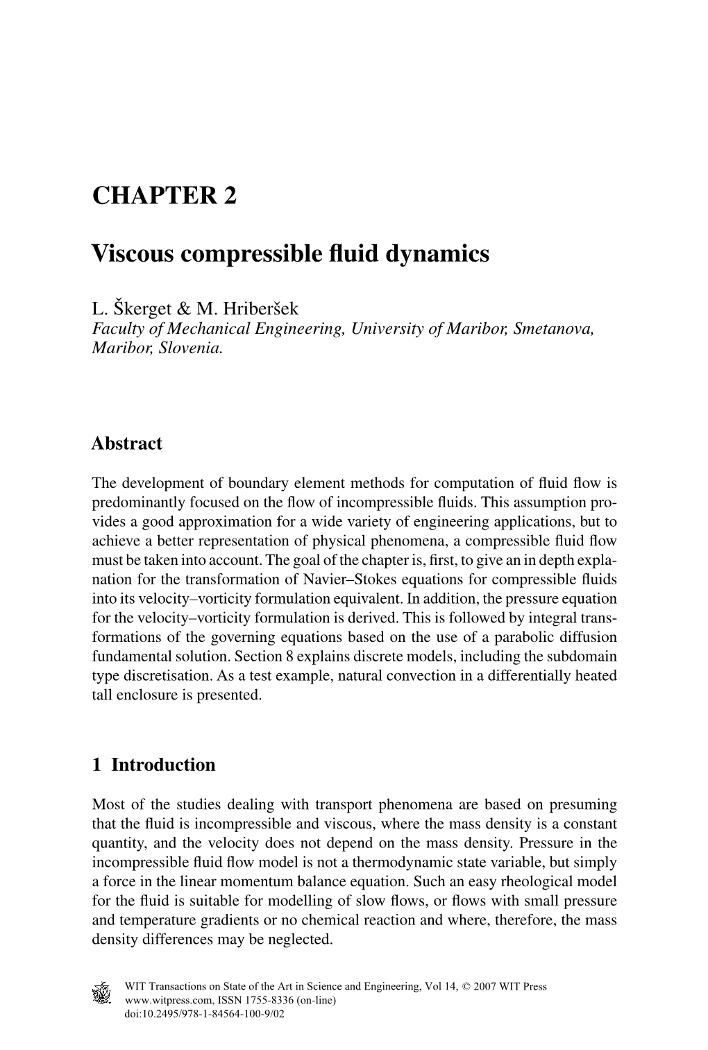 CHAPTER 2 Viscous Compressible Fluid Dynamics