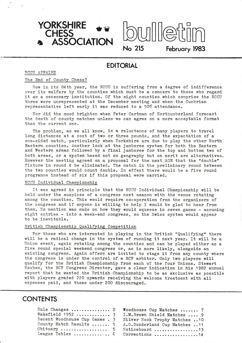 Buill]Ctnm No 215 Februory 1983