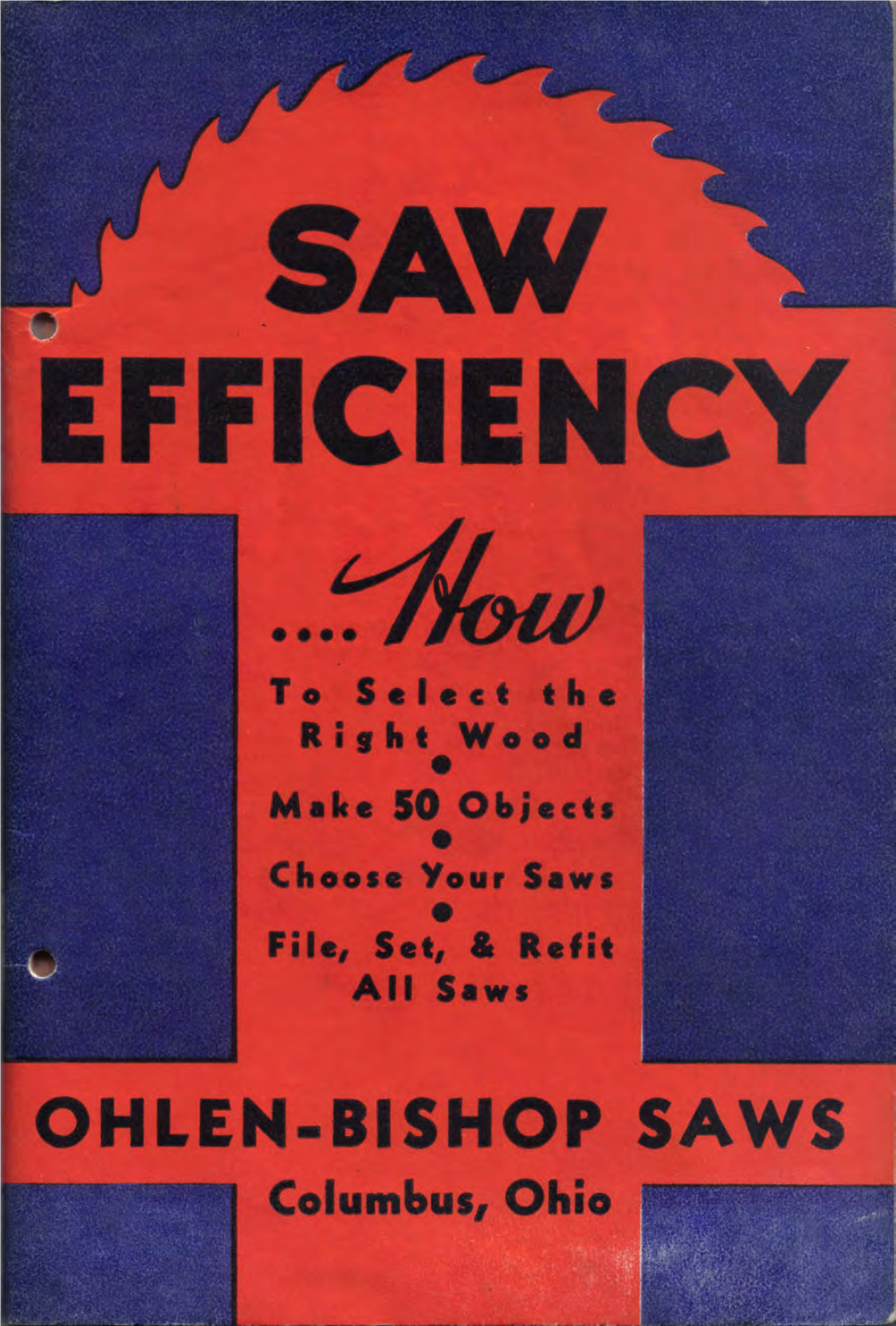 Ohlen-Bishop, Saw Efficiency, 1934
