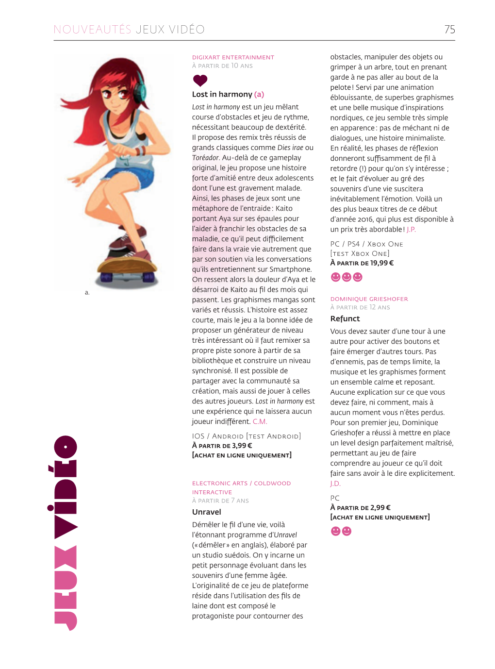 Jeux Vidéo 006 097 CRITIQUES288 Mise En Page 1 14/04/16 11:05 Page76