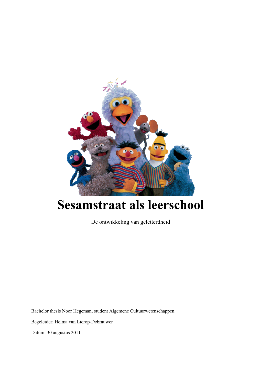 Sesamstraat Als Leerschool