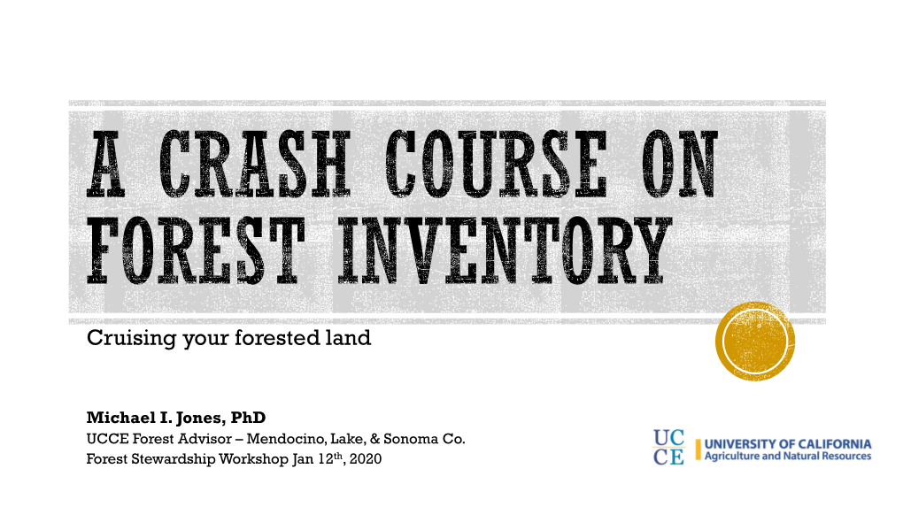 A Crash Course on Forest Inventory