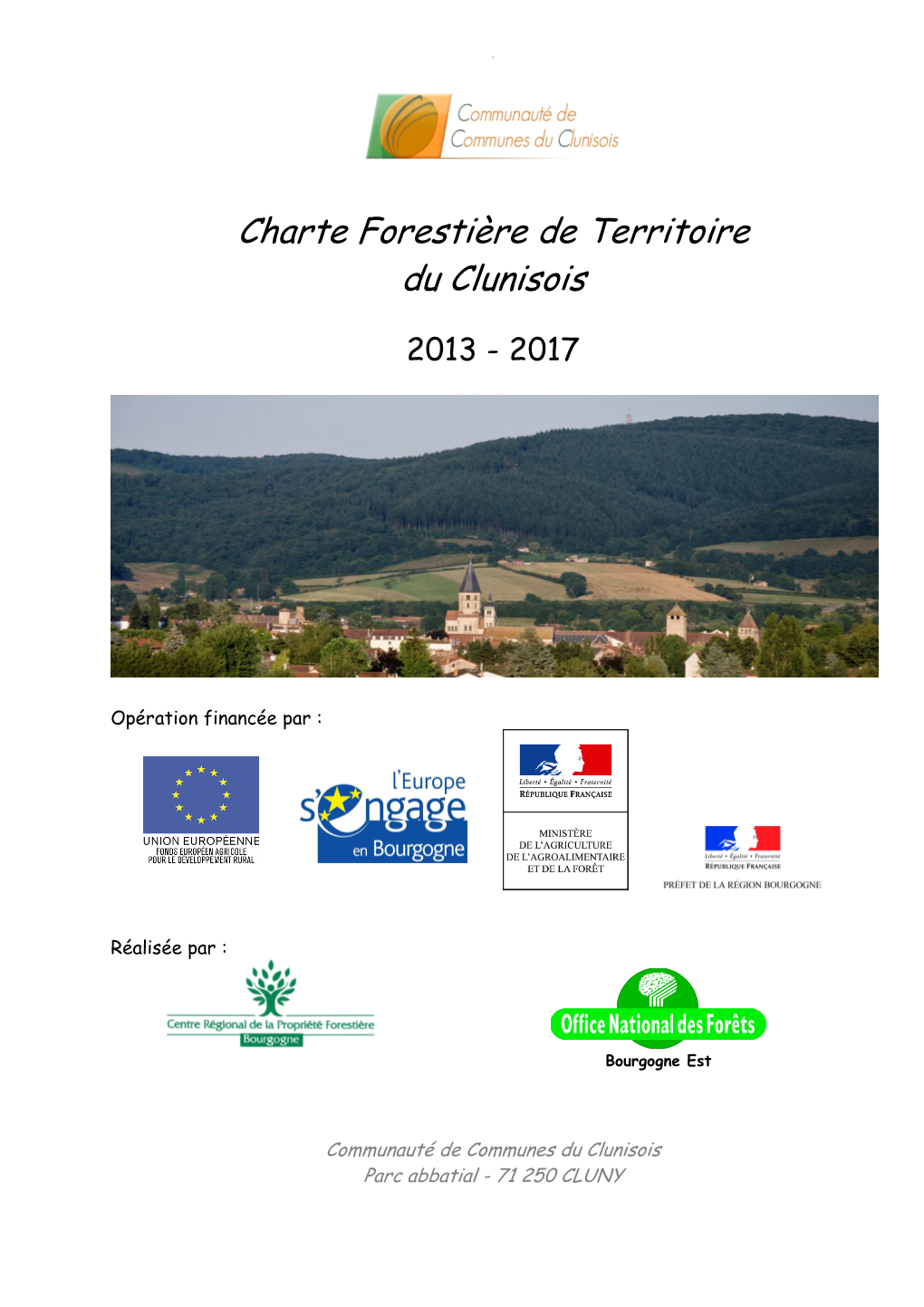 Charte Forestiere Du Clunisois