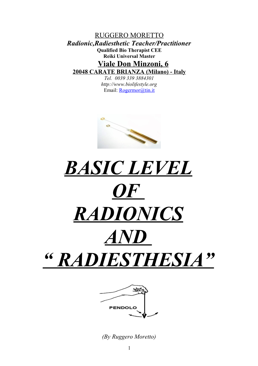 Basic Level of Radionics and Radiesthesia.Pdf