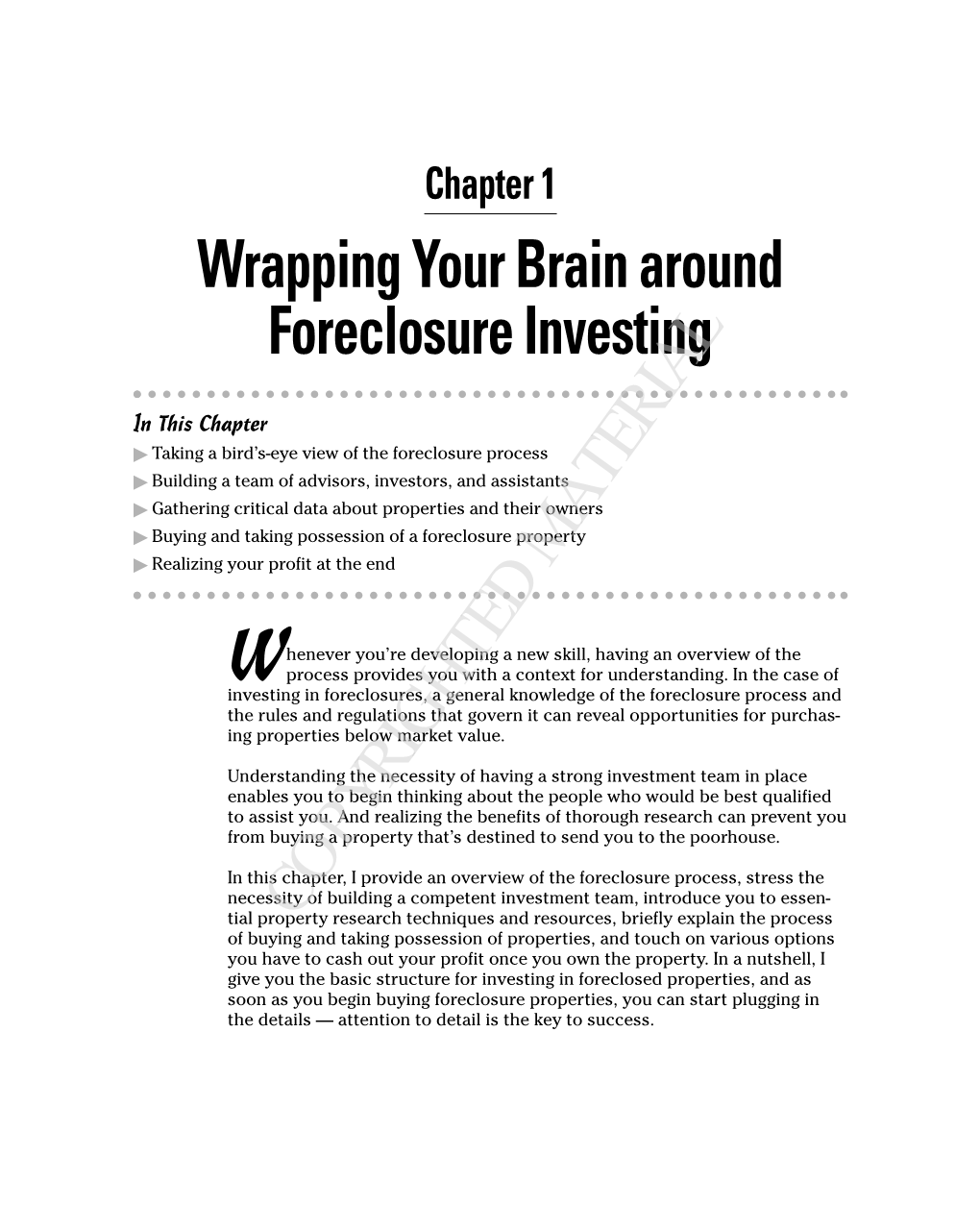 Wrapping Your Brain Around Foreclosure Investing