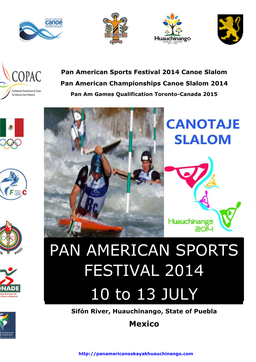 Bulletin Panam Canoe Slalom Huauchinango 2014