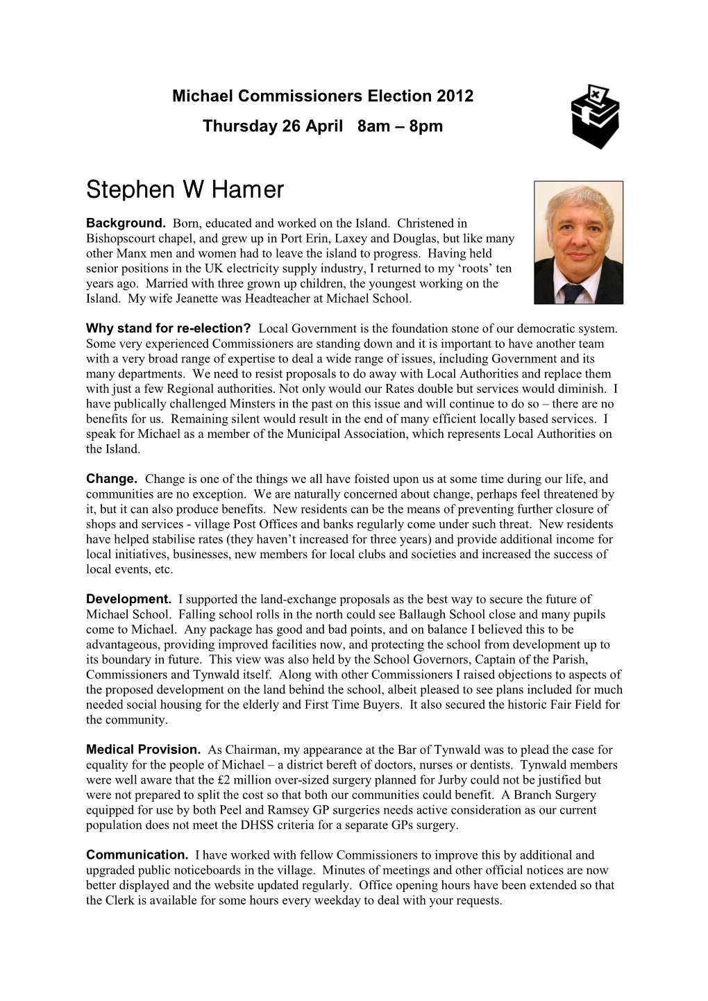 Stephen W Hamer