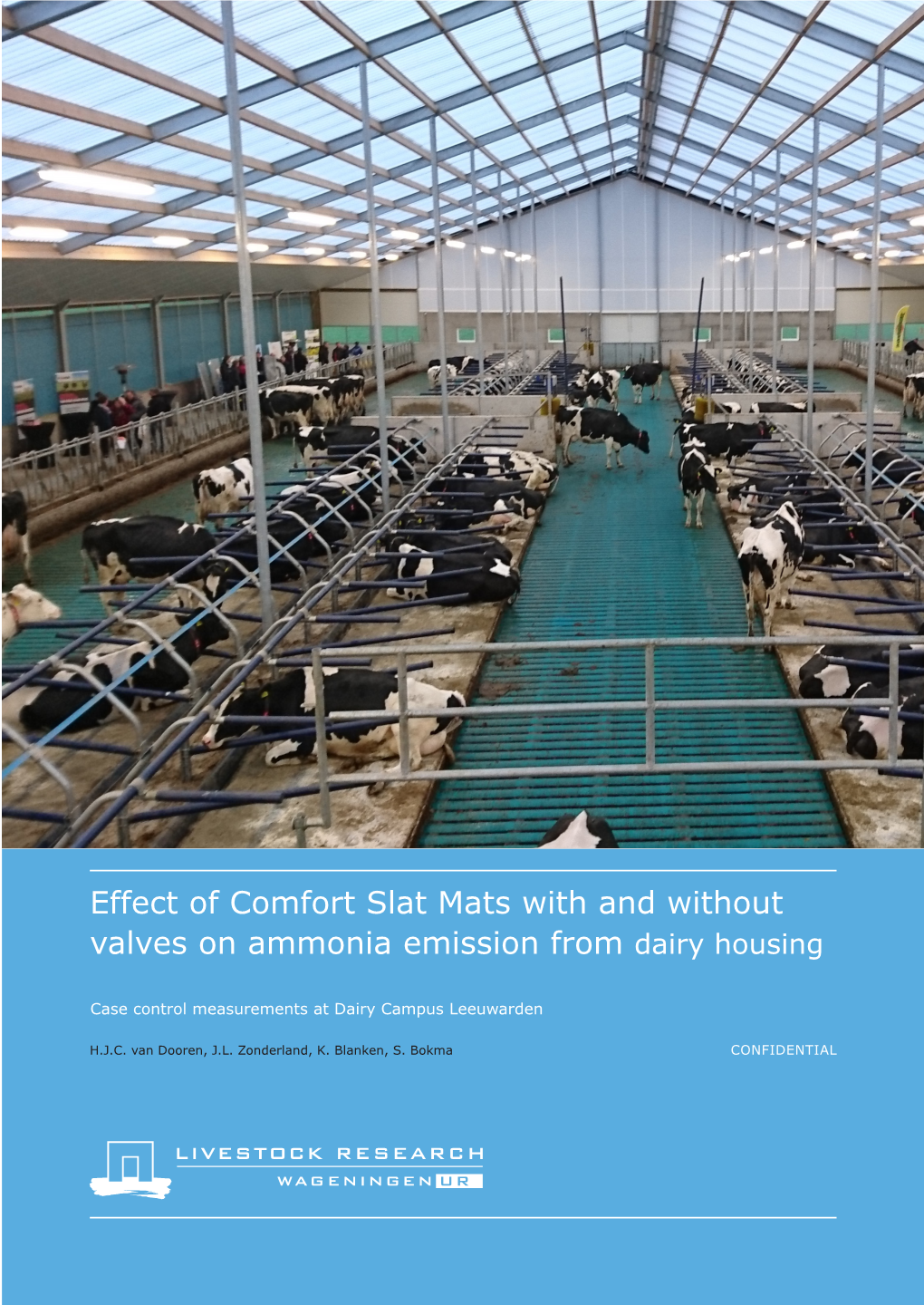 Effect of Comfort Slat Mats with and Without Valves on Ammonia Emission from Dairy Housing