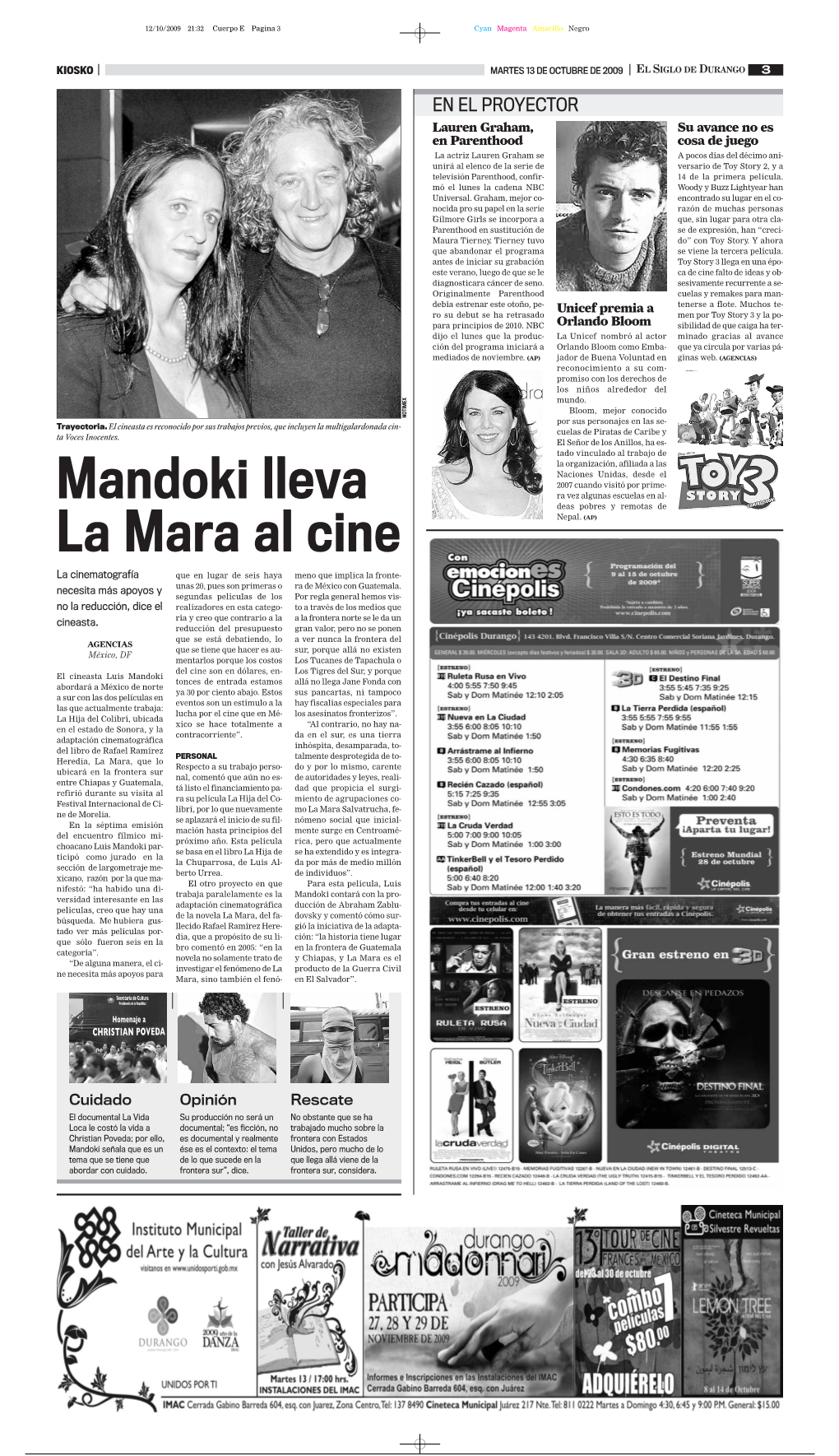 Mandoki Lleva La Mara Al Cine