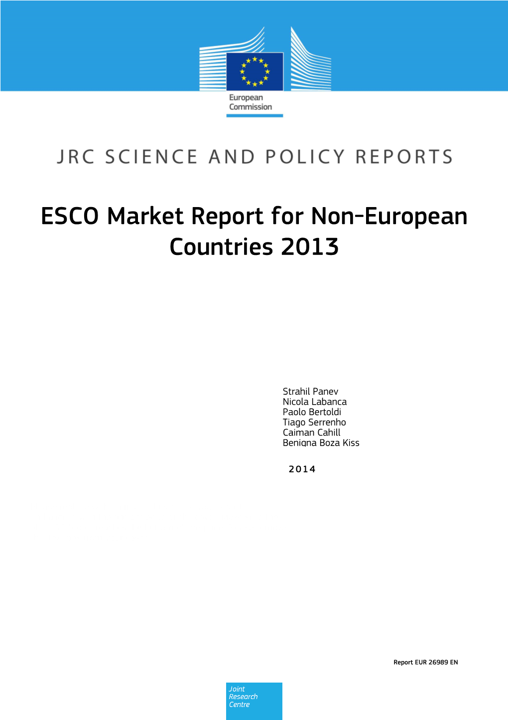 ESCO Market Report Non-European Countries 2013