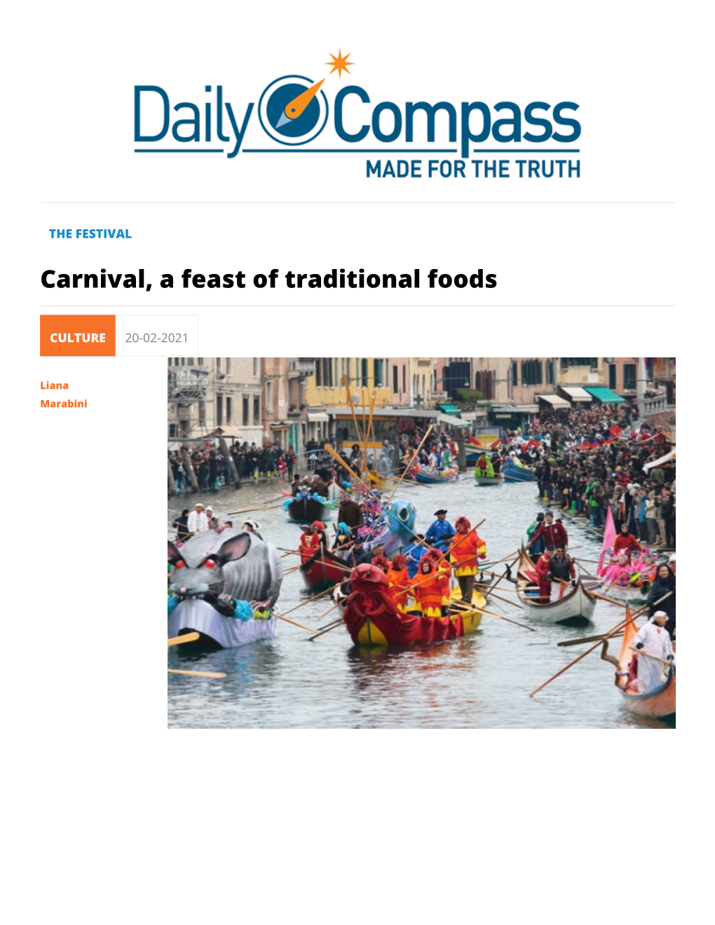 Carnival, a Feast of Traditional Foods