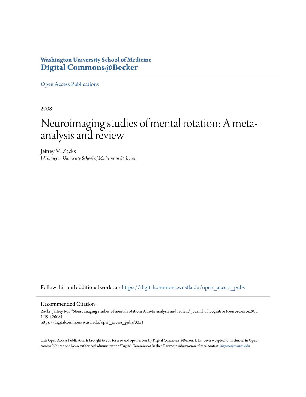 Neuroimaging Studies of Mental Rotation: a Meta-Analysis and Review.