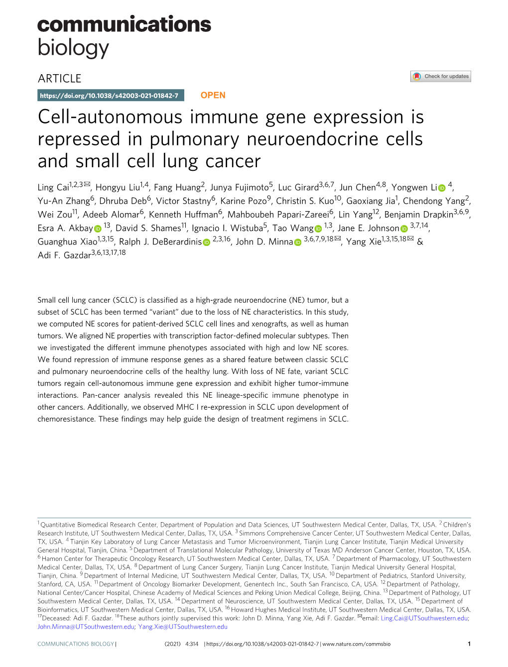 Cell-Autonomous Immune Gene Expression Is Repressed In