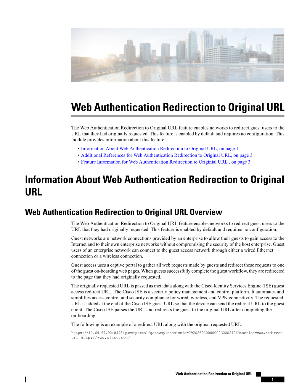 Web Authentication Redirection to Original URL