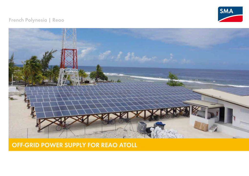 Off-Grid Power Supply for Reao Atoll