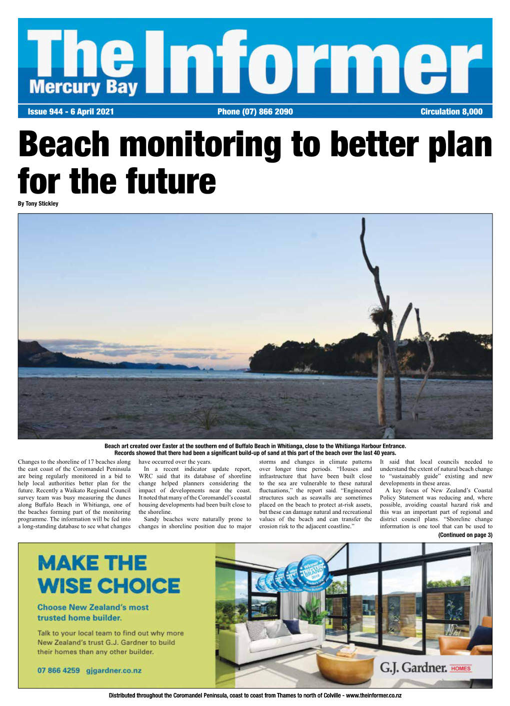 Beach Monitoring to Better Plan for the Future by Tony Stickley