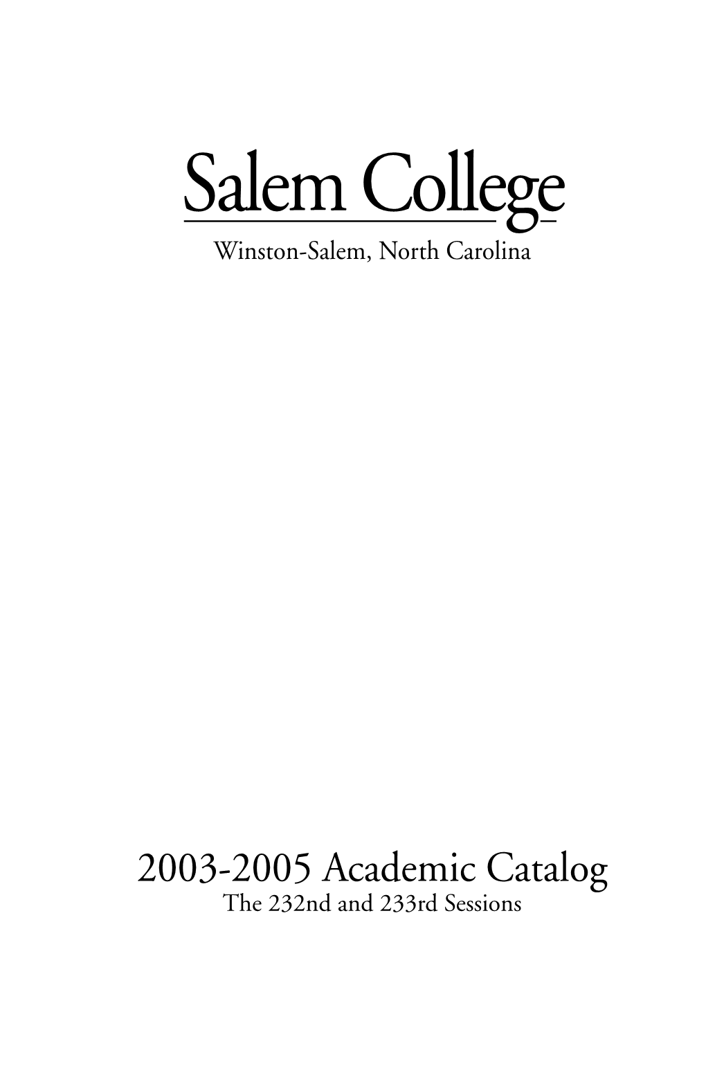 2003-2005 Undergraduate Catalog