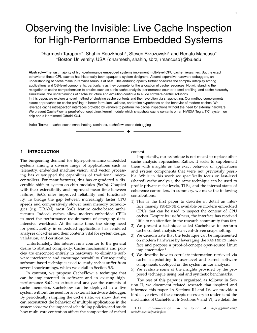 Observing the Invisible: Live Cache Inspection for High-Performance Embedded Systems