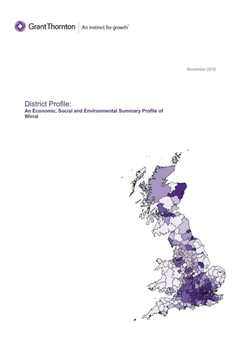 An Economic, Social and Environmental Summary Profile of Wirral