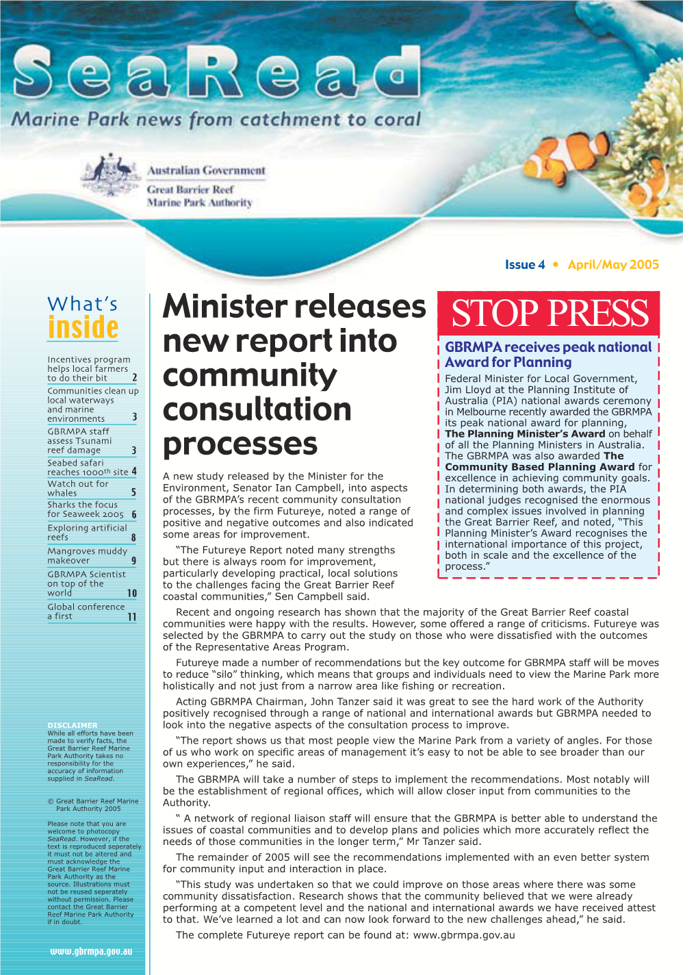 Minister Releases New Report Into Community Consultation Processes