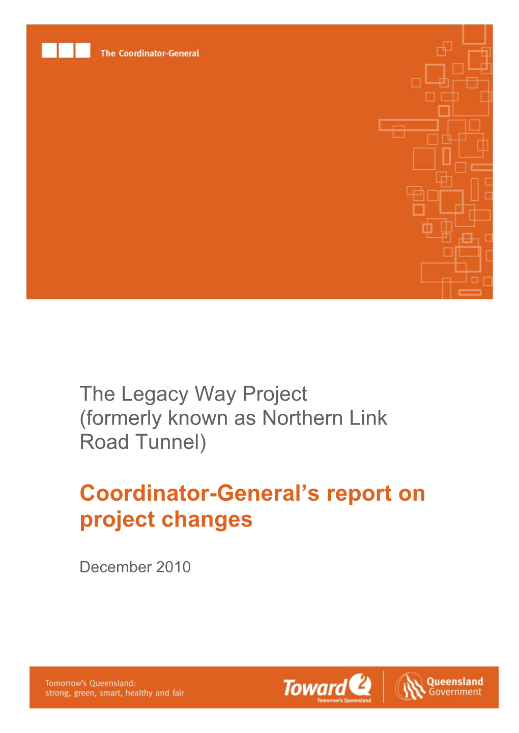 Coordinator-General's Report on Project Changes