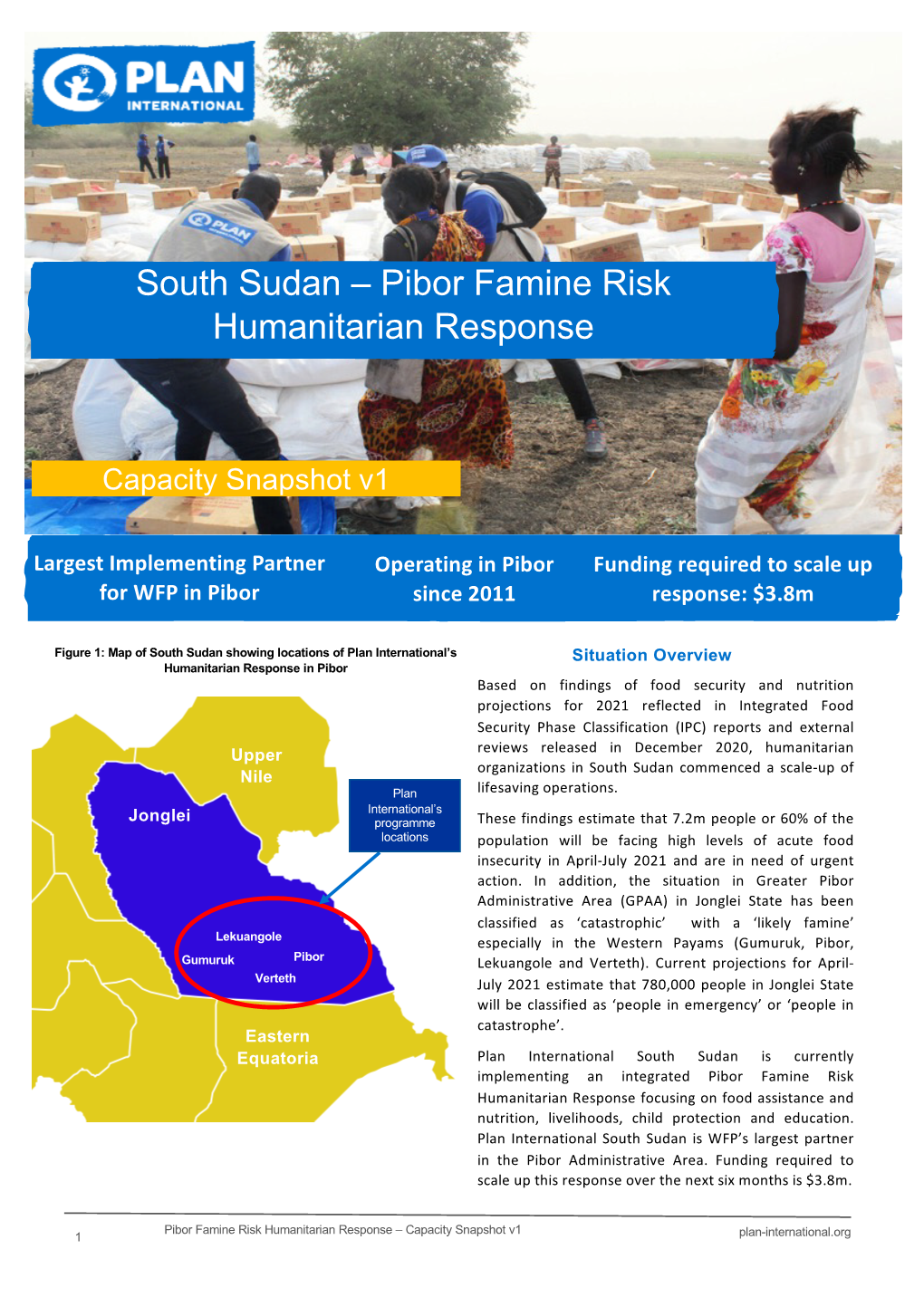 South Sudan Famine Risk Humanitarian Response Plan