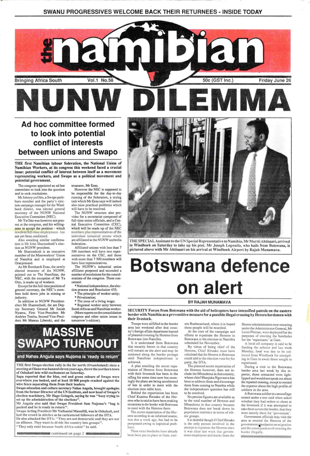 Botswana Defence on Alert