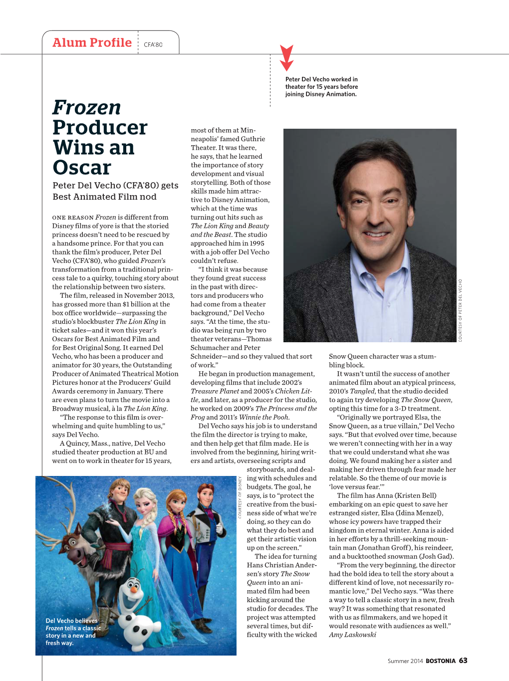 Frozen Producer Wins an Oscar