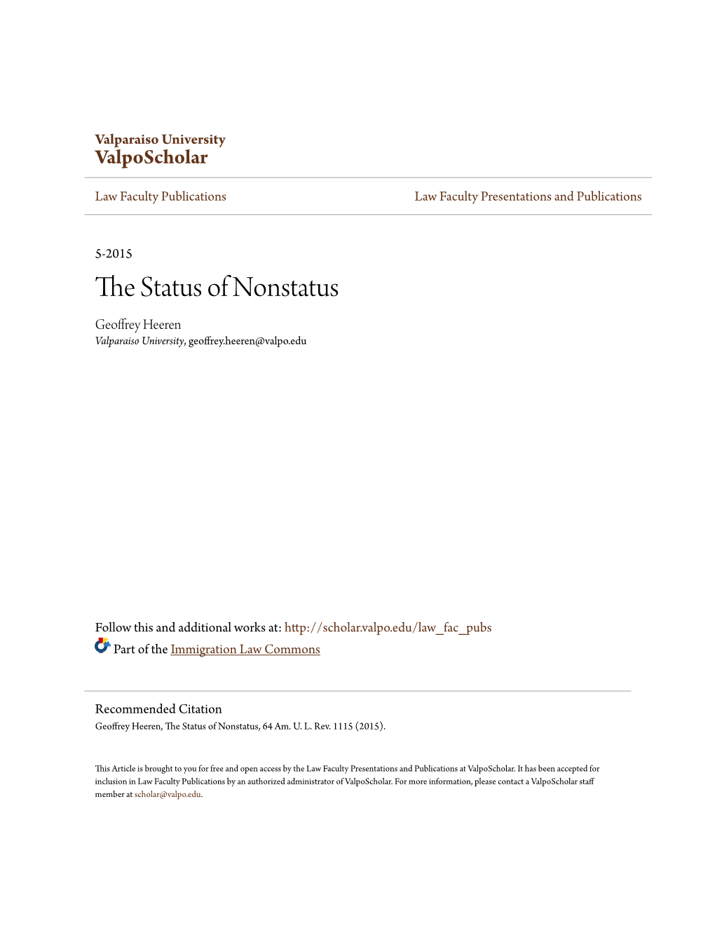 The Status of Nonstatus