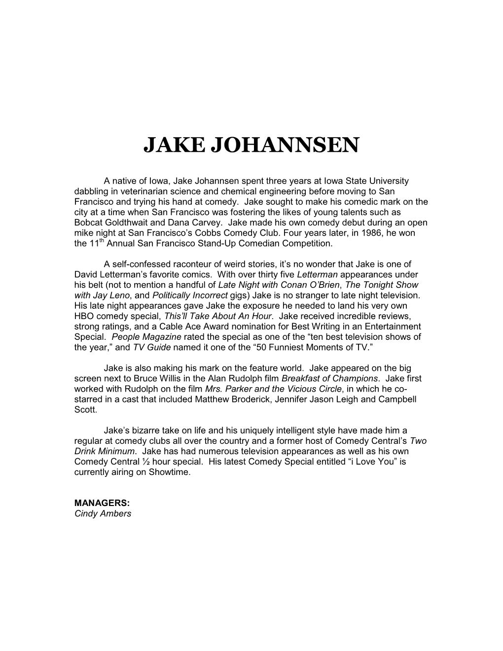 Jake Johannsen