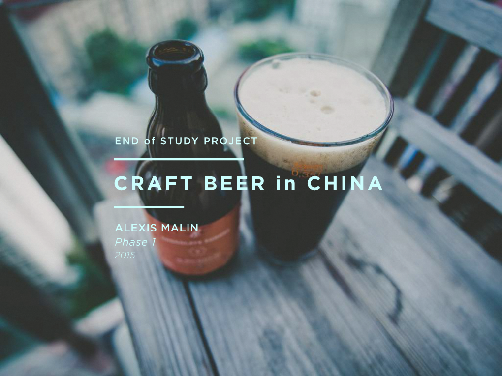 CRAFT BEER in CHINA