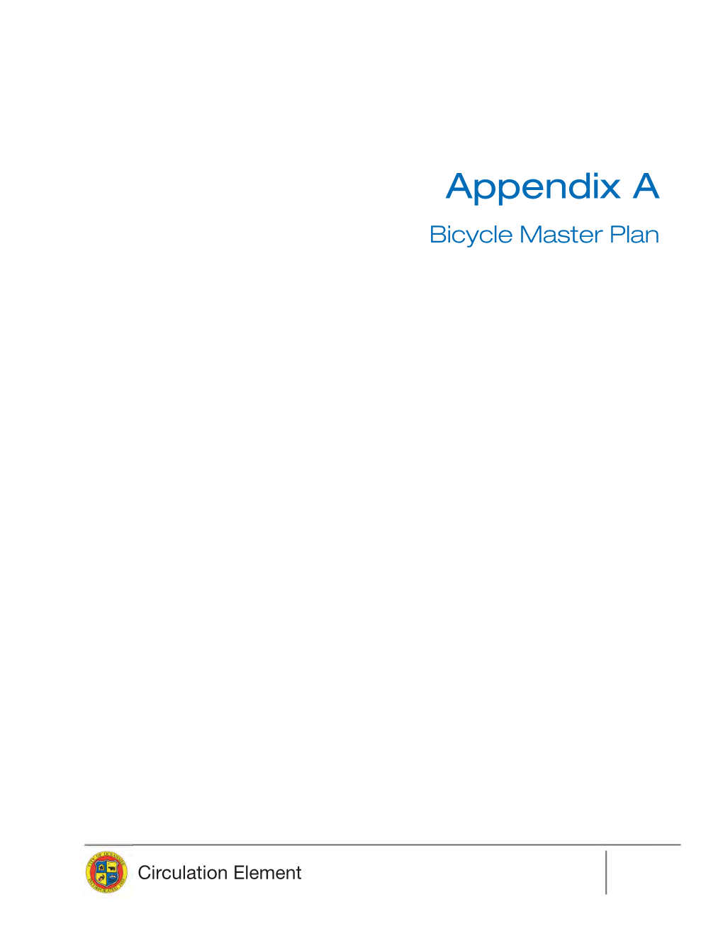 Appendix a Bicycle Master Plan