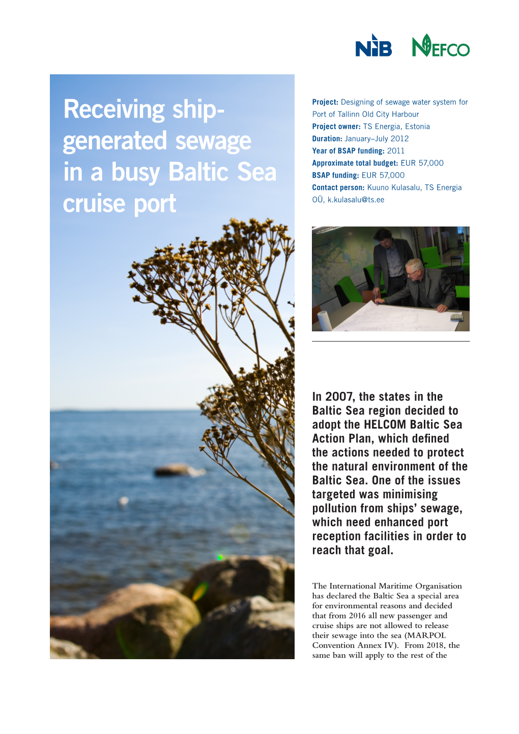 Receiving Ship- Generated Sewage in a Busy Baltic Sea Cruise Port