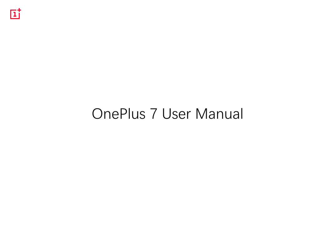 Oneplus 7 User Manual