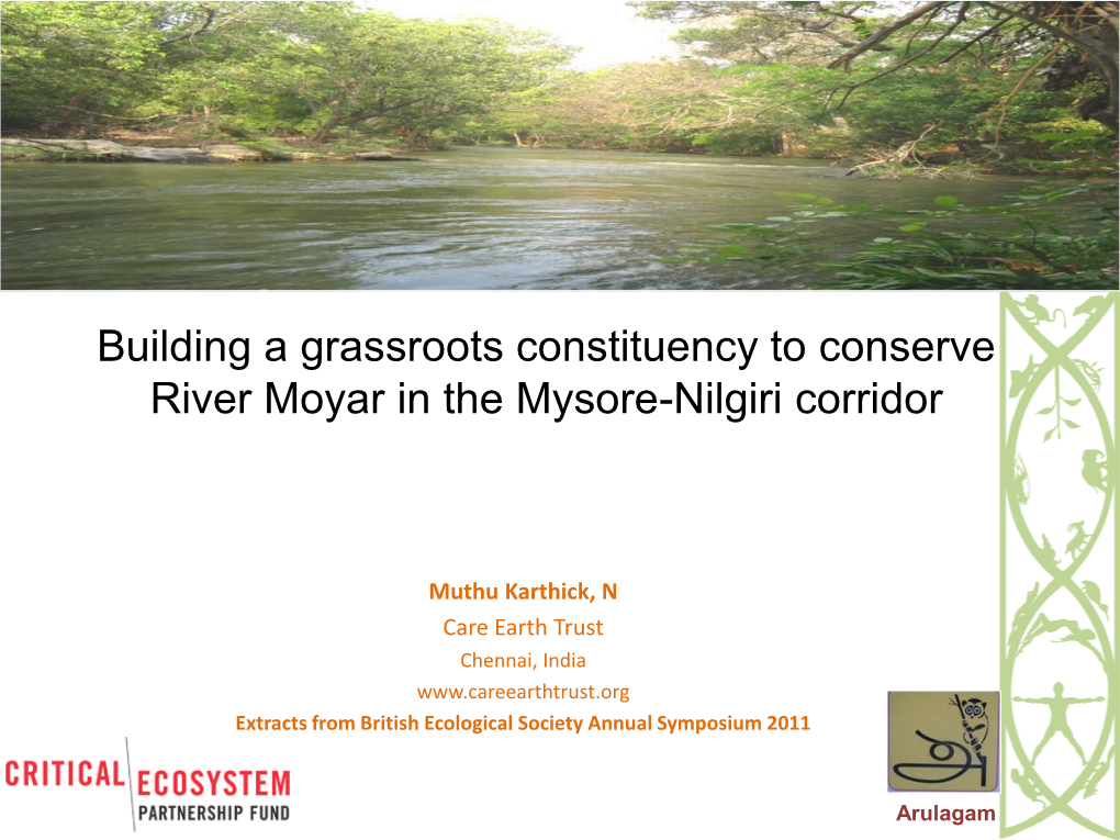 A Study on Riparian Vegetation of River Moyar on Mysore-Nilgiri Corridor