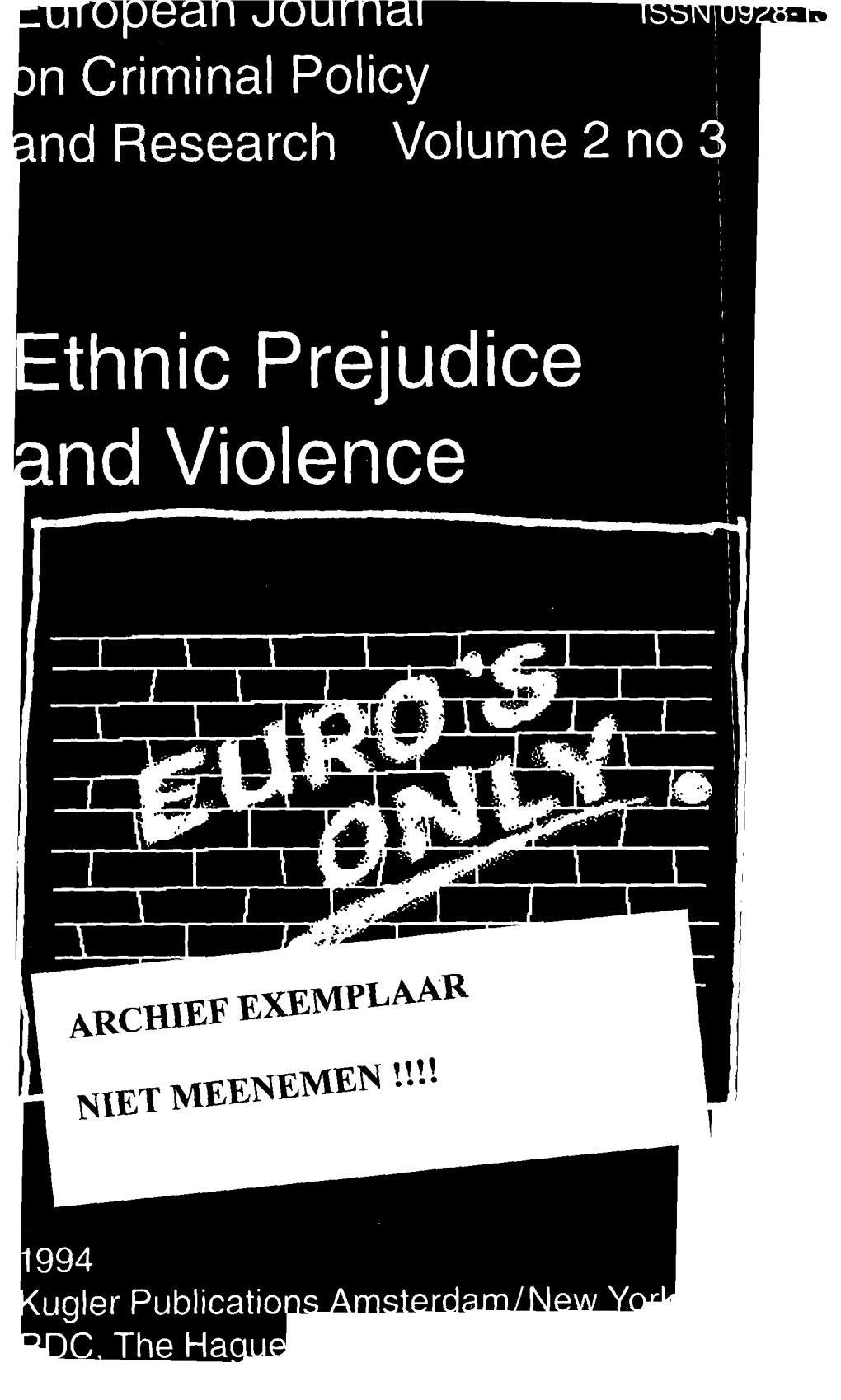 Ethnic Prejudice Nd Violence