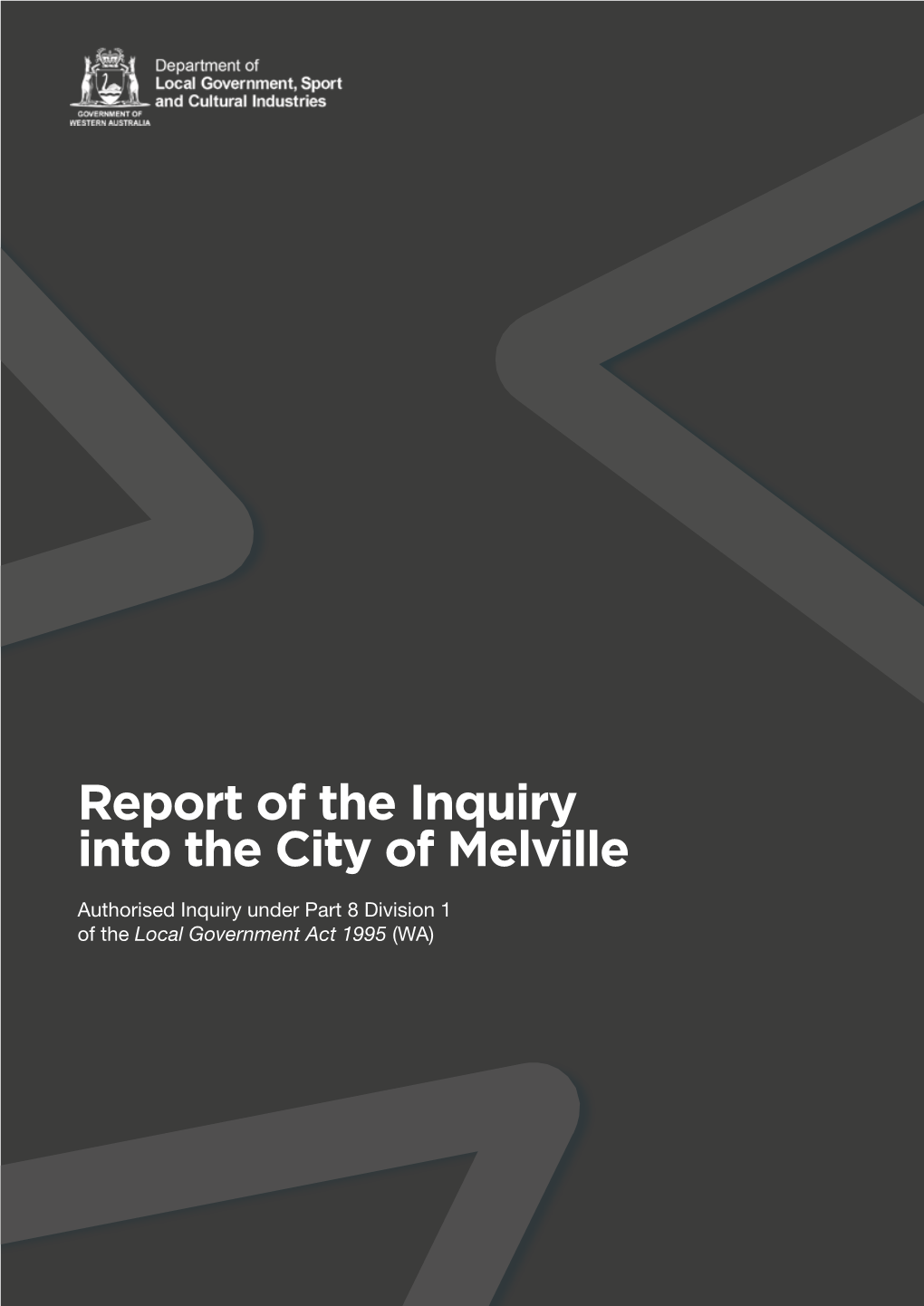 Report of the Inquiry Into the City of Melville.Pdf