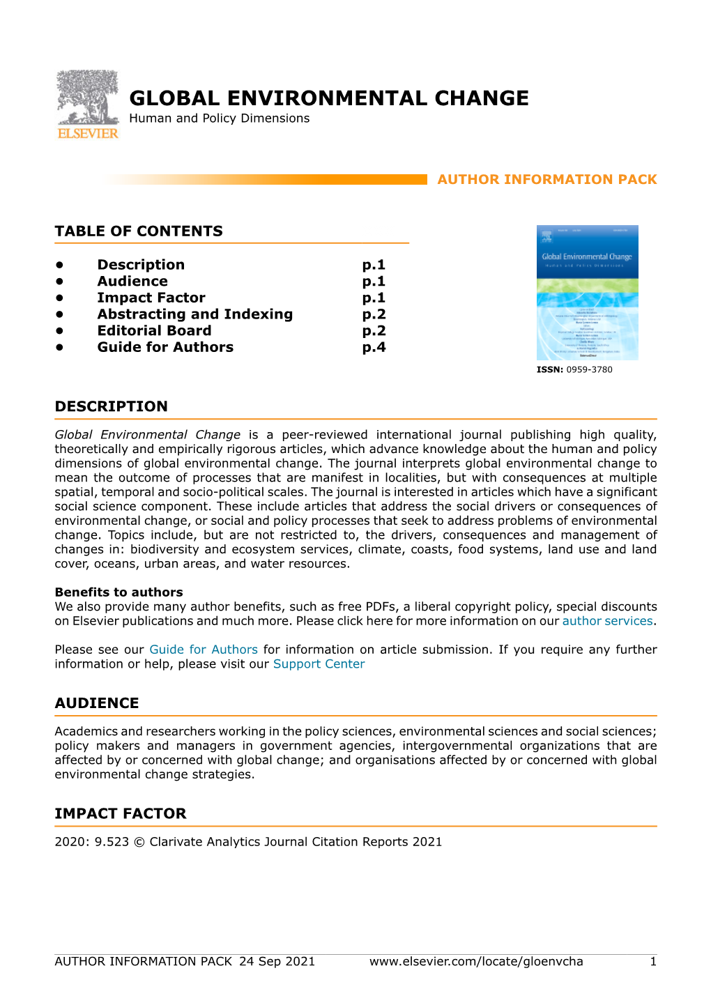 GLOBAL ENVIRONMENTAL CHANGE Human and Policy Dimensions